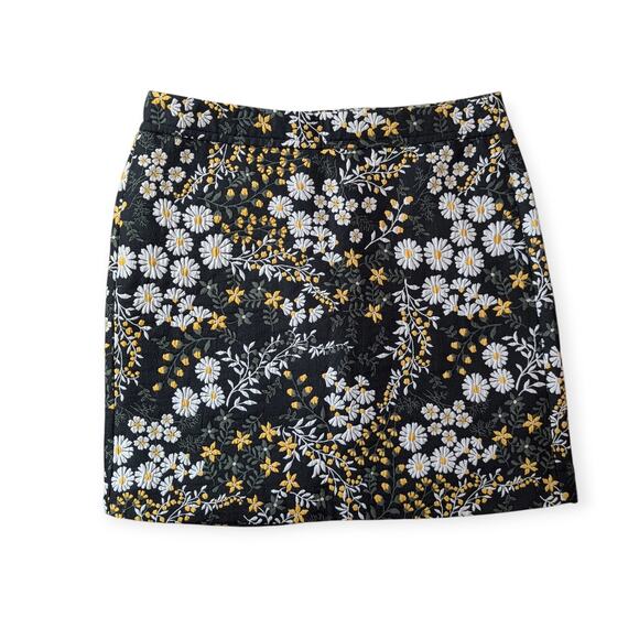 LOFT Textured Daisy Mini Pencil Skirt ~ cottage office career - Picture 1 of 8